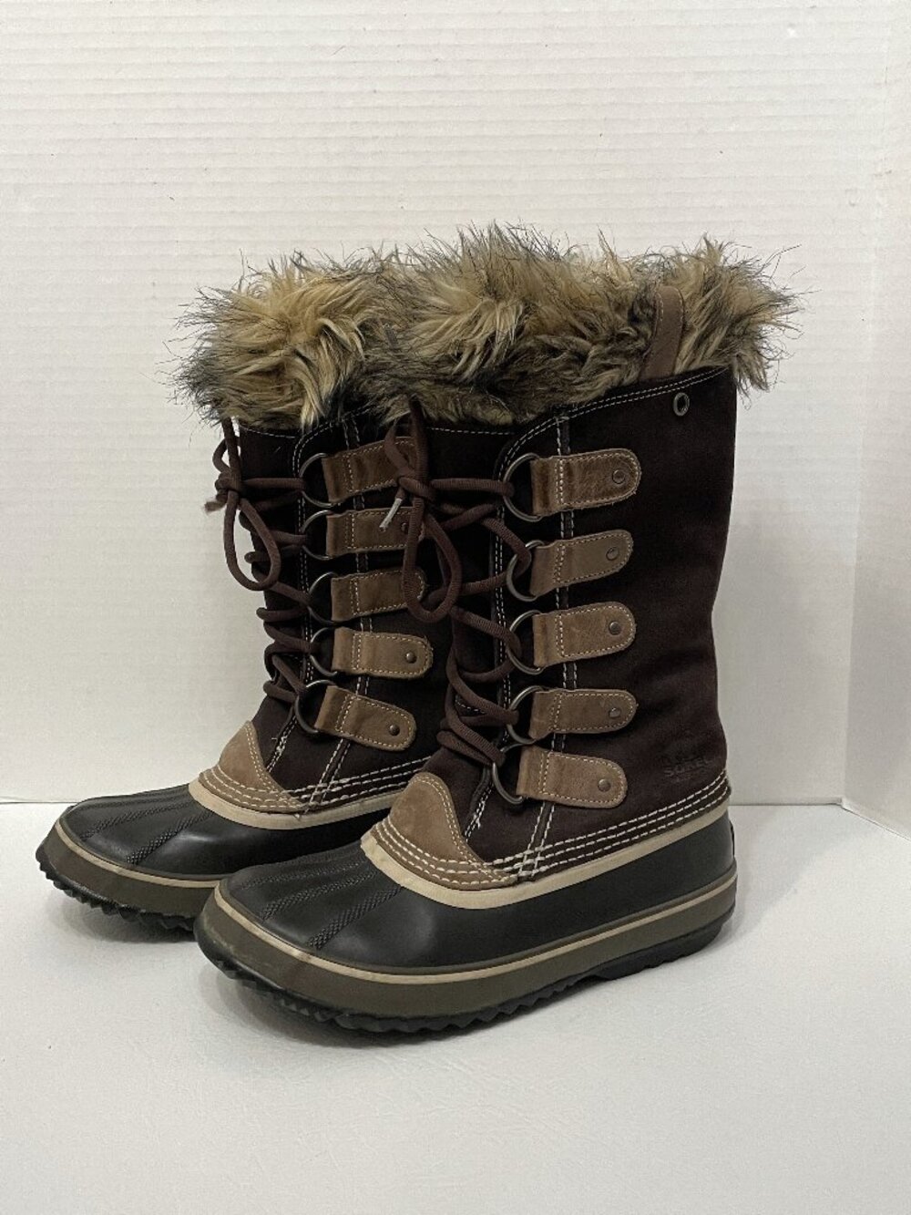 Sorel Joan Of Arctic Boots Womens Size 8 Waterproof Snow Rain Winter Faux Fur